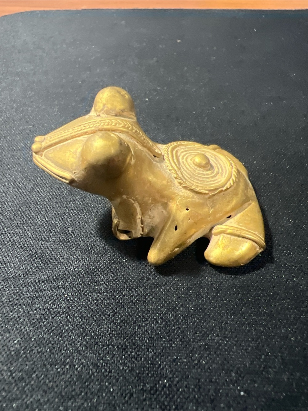 TUMBAGA Gold & Copper Alloy Zoomorphic Frog Figurine/Pendant Columbian Art